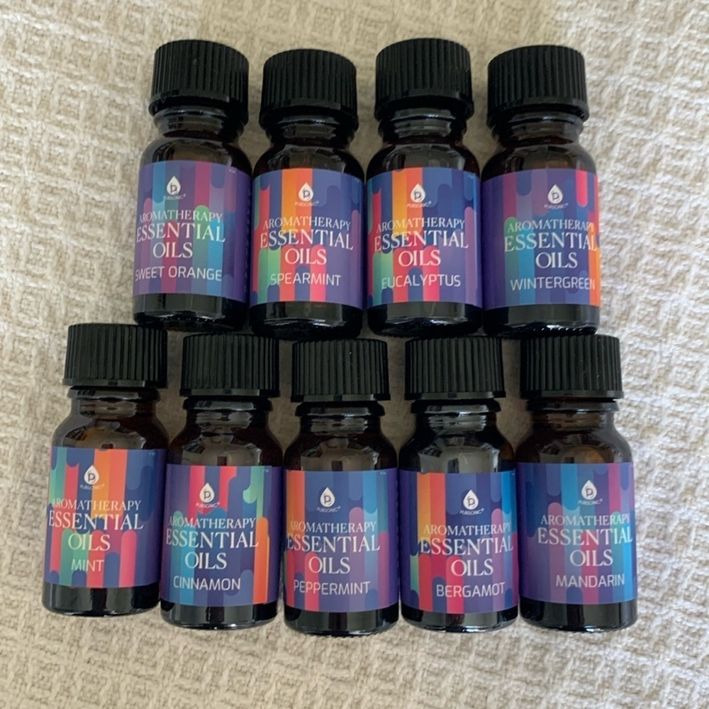 Aromatherapy essential oils set of nine different scents